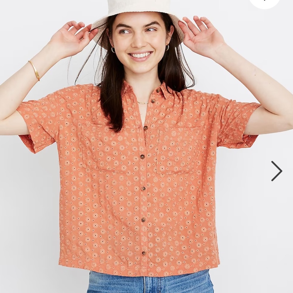 Madewell Daisy Embroidered Top